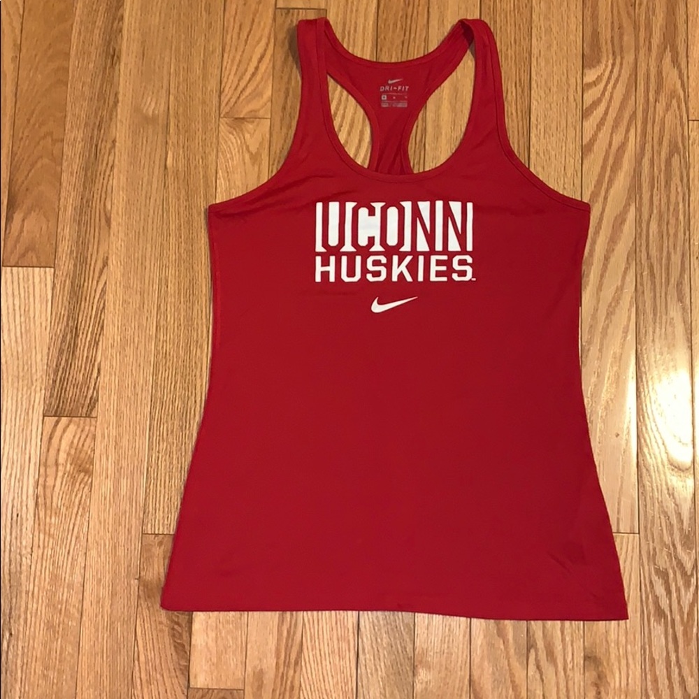 UCONN Huskies red workout tank top